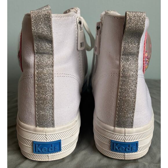 Keds High Top Sneakers Lace Up Confetti Smiley Face Girl's Size 1 - Picture 5 of 11